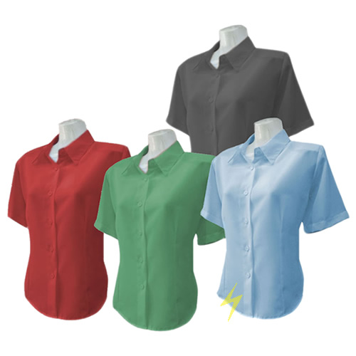 Blusas de chifon manga corta