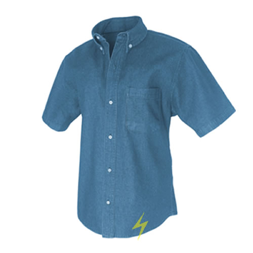 camisas de mezclilla manga corta