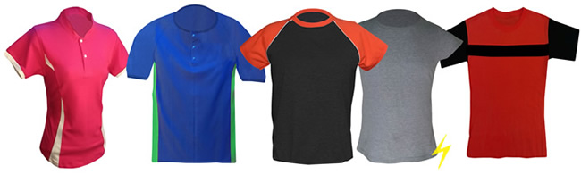 Playeras cuello redondo combinadas