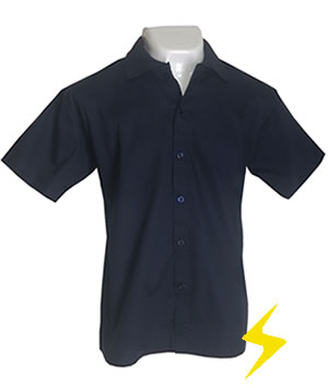 Playera polo abierta de popelina