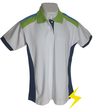 Playera polo combinada interlook con pique